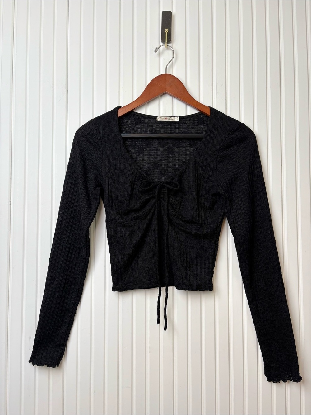 Heart Hips Babydoll Top Sheer Black Bow Small Whimsigoth Gothic Punk Steampunk